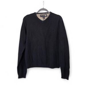Nat Nast Black Soft Boucle NWT Luxury Originals V-Neck Sweater, Men's Small